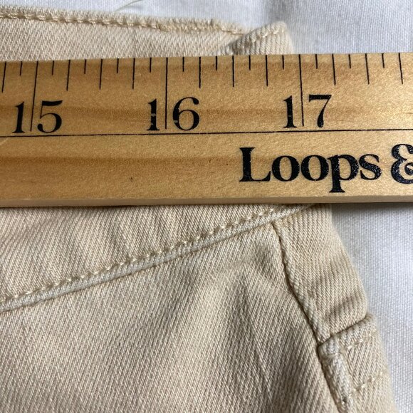 Lauren Ralph Lauren Khaki Jeans Classic 5 Pocket High Rise Straight Legs size 14 - Picture 8 of 9